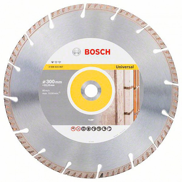 Діамантовий диск Bosch Standard for Universal 300x22,23x3,3x10 мм (2608615067)  фото 1