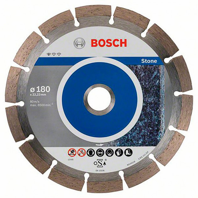 Діамантовий диск Bosch Standard for Stone, 180x22,23x2x10 мм (2608603237) 