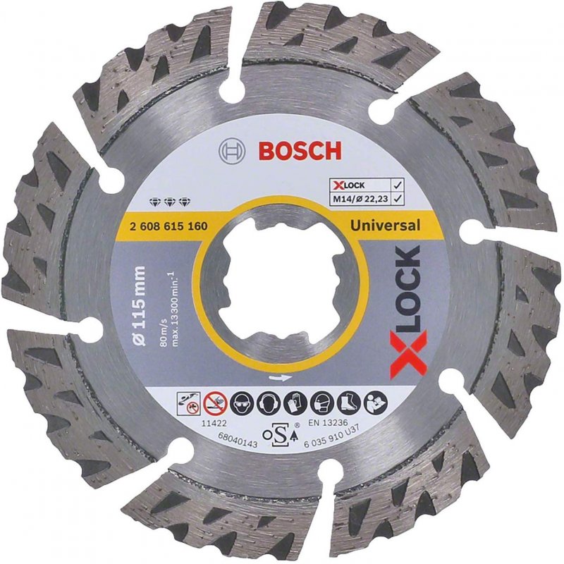 Діамантовий диск Bosch X-Lock Best for Universal 115x22,23x2,4x12 мм (2608615160)  фото 1