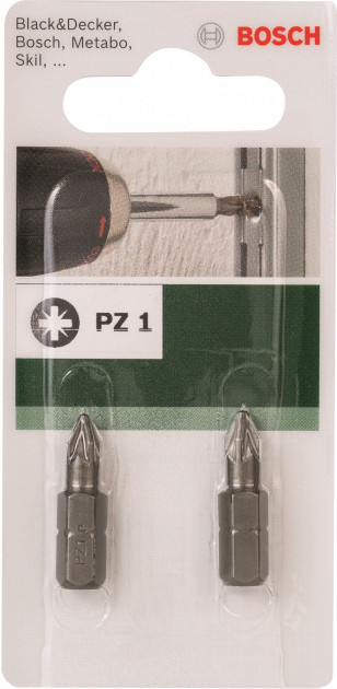 Набір біт Bosch Standard PZ1 25 мм 2 шт (2609255922)  фото 2