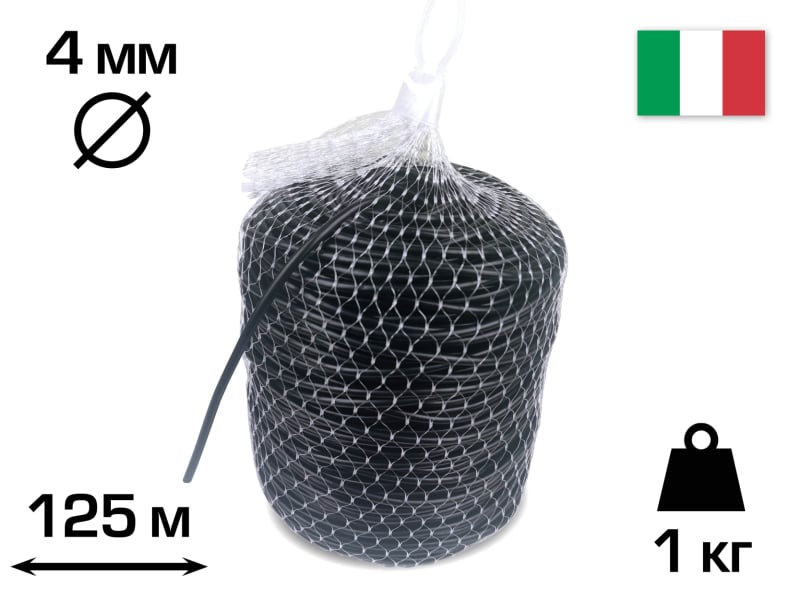 Кембрик, пластикова зав`язка, ЧОРНА, 4мм, EXTRA, 125 м. CORDIOLI (23FIPEGRVN4)  фото 2
