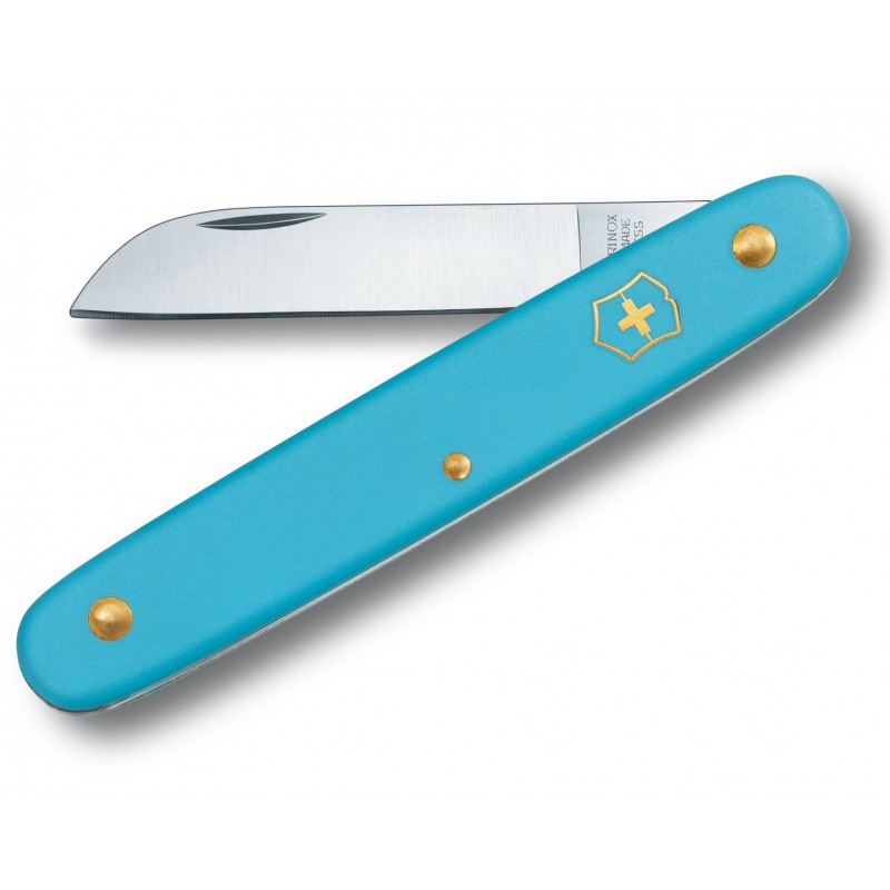 Нож для сада Victorinox Floral Knife, 100мм/1функ/голуб мат(блистер) (Vx39050.25B1) 