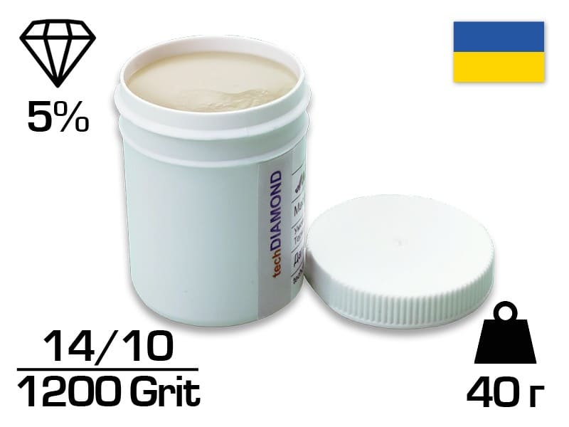 Алмазна паста АСH 14/10 ПОМГ (15%) 1200 GRIT, 40 г (ACH14-10) 